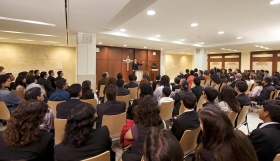 La chapelle de la nouvelle Organisation de Scientologie du Mexique sert aux paroissiens et leurs invités pour les services religieux du dimanche, les mariages, les cérémonies de nomination et autres réunions de la congrégation.